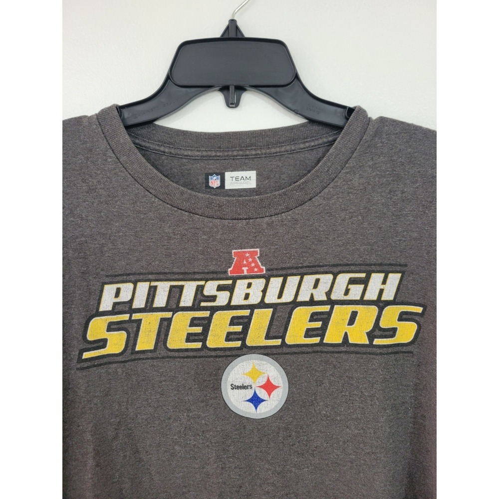 Pittsburgh Steelers NFL‎ Team Apparel Gray Shirt 2XL - Picture 3 of 8